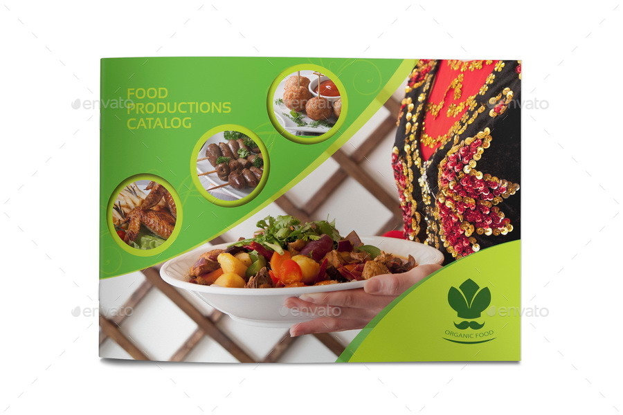 Food Products Catalog Brochure Template 24 Pages, Print Templates